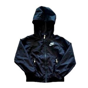 Nike Kids Black Hooded Jacket 4T zip up